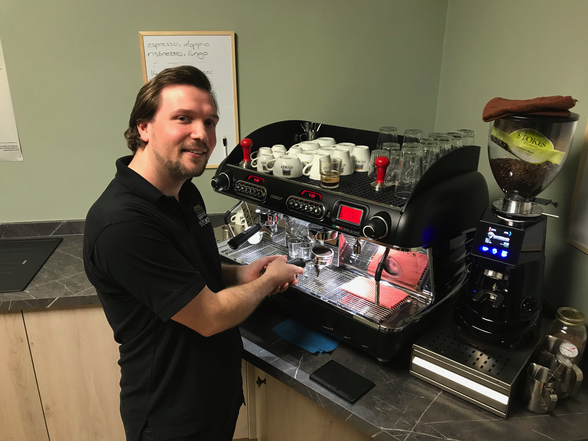 Mike Palliser, Head Coffee roaster, Stokes Tea and Coffee